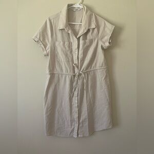 Ci Sono Beige Midi Dress